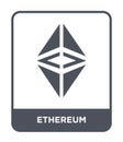ethereum icon in trendy design style. ethereum icon isolated on white background. ethereum vector icon simple and modern flat