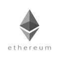 Ethereum logo vector, cryptocurrency sign