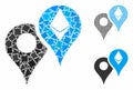 Ethereum map markers Composition Icon of Irregular Items Royalty Free Stock Photo
