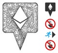 Ethereum Map Pointer Web Vector Mesh Illustration Royalty Free Stock Photo