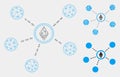 Ethereum Network Links Vector Mesh Wire Frame Model and Triangle Mosaic Icon Royalty Free Stock Photo