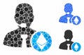 Ethereum operator manager Composition Icon of Circle Dots Royalty Free Stock Photo