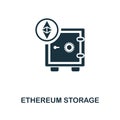 Ethereum Storage icon. Monochrome style design from crypto currency icon collection. UI. Pixel perfect simple pictogram ethereum s