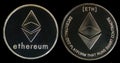 Ethereum two faces Royalty Free Stock Photo
