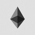 Ethereum virtual currency logo vector icon Royalty Free Stock Photo