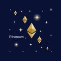 Ethereum. Virtual world of digital currency.