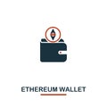 Ethereum Wallet icon. Creative two colors design from crypto currency icons collection. Simple pictogram ethereum wallet