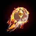 Etherium on fire Royalty Free Stock Photo
