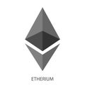 Etherium logo on white background.