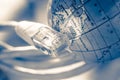 Ethernet cable for computer and globe Royalty Free Stock Photo