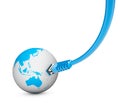 Ethernet cable, internet connection, bandwidth. The world on the web Royalty Free Stock Photo