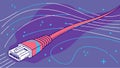 Ethernet cable technology close up, network connection and modern tech hardware vector design Generative AI Royalty Free Stock Photo