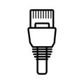 Ethernet connector icon vector illustration photo