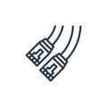 ethernet icon vector from computer hardware concept. Thin line illustration of ethernet editable stroke. ethernet linear sign for