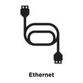 Ethernet icon vector isolated on white background, logo concept Royalty Free Stock Photo