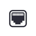 Ethernet, network port icon