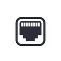 Ethernet, network port icon