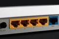 Ethernet port on the back of the router