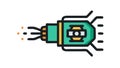 Ethernet Port Connector Icon: Network, Internet, Wired Data, vector design Generative AI Royalty Free Stock Photo