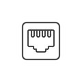 Ethernet Port line icon