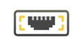 Ethernet Port Network Icon, Wired Connectivity, vector design Generative AI Royalty Free Stock Photo