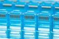 Ethernet rj45 blue lan plugs Royalty Free Stock Photo