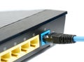 Ethernet router connection Royalty Free Stock Photo