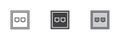 Ethernet socket different style icon set