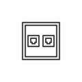 Ethernet socket line icon