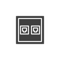 Ethernet socket vector icon