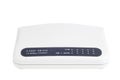 Ethernet switch on white background. Front view. Royalty Free Stock Photo
