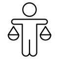 Ethic balance icon. Vector illustration