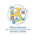 Ethical decision concept icon