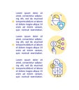 Ethical fundraising standards concept line icons with text