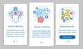Ethical resolving onboarding mobile app page screen vector template