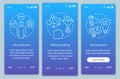 Ethical resolving onboarding mobile app page screen vector template