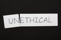 Ethical Unethical Concept