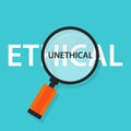 Ethical unethical concept comparison for moral behavior Royalty Free Stock Photo