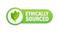 Ethically sourced. Natural and organic products. Vector stock illustration.