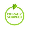 Ethically sourced. Natural and organic products. Vector stock illustration