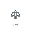 Ethics concept line icon. Simple element