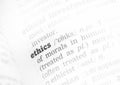 Ethics Dictionary Definition Royalty Free Stock Photo