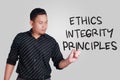 Ethics Integrity Principles, Business Words Quotes Concept Royalty Free Stock Photo