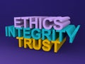 Ethics integrity trust Royalty Free Stock Photo