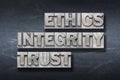 Ethics, integrity, trust den Royalty Free Stock Photo