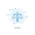 Ethics line concept. Simple line icon
