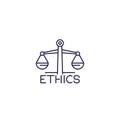 Ethics, line icon