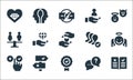 ethics line icons. linear set. quality vector line set such as corporate, morality, dilemma, question, decision, recruitment,