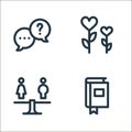 ethics line icons. linear set. quality vector line set such as knowledge, recruitment, growth