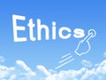 Ethics message cloud shape Royalty Free Stock Photo